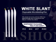 Logo Pena Microblading Miring Sekali Pakai Putih Disesuaikan