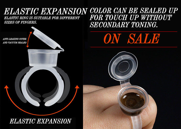 Tangki Tinta Tinta ECO Ring Cup Transgenik dengan Cap Semi Permanent Pigment Cup